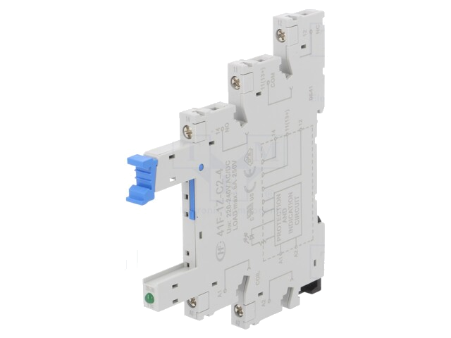 Socket; PIN: 5; 6A; 250VAC; op DIN-rail; schroefklemmen; -40÷55°C Socket; PIN: 5; 6A; 250VAC; op DIN-rail; schroefklemmen; -40÷55°C